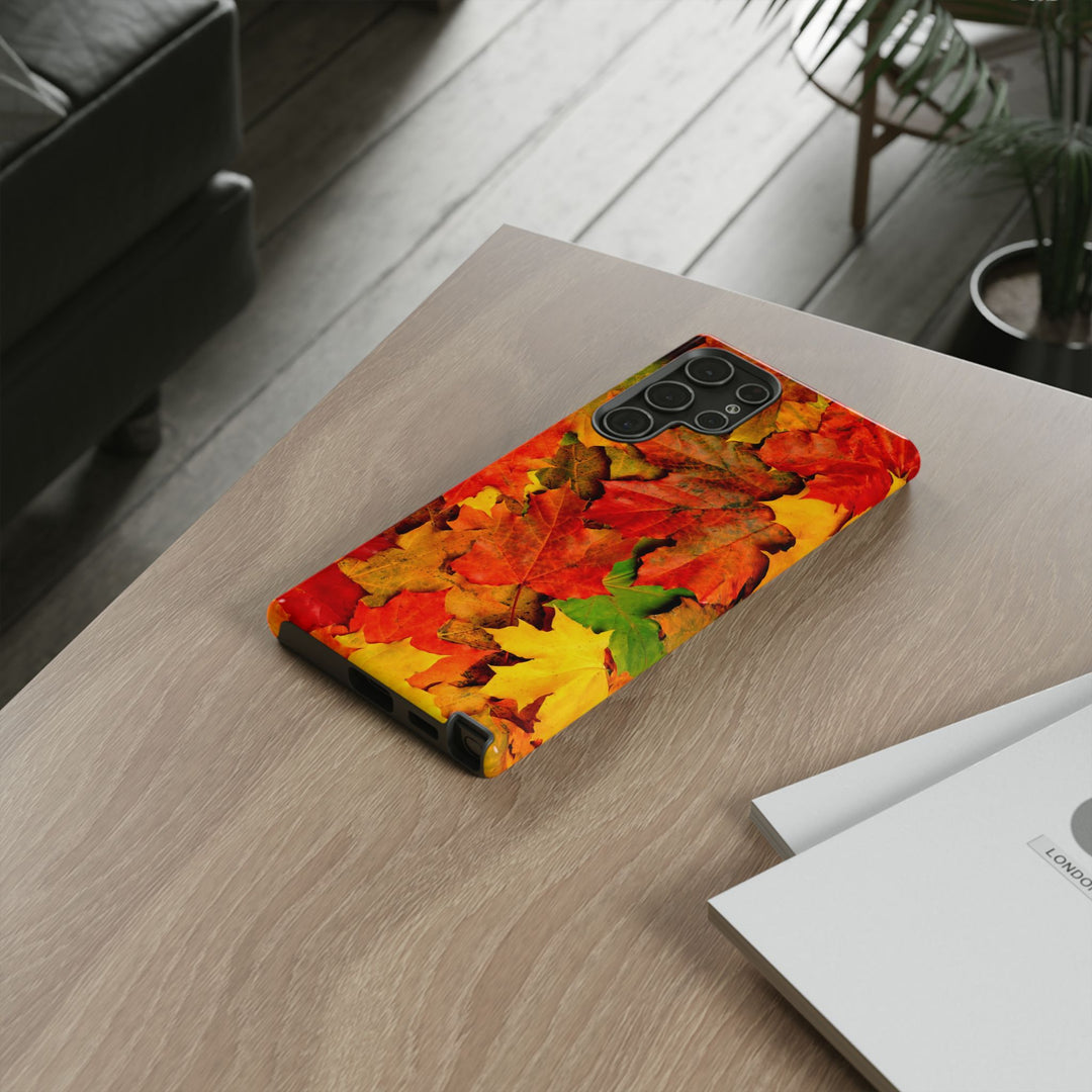 Fall Leaves Impact Resistant, Cute Phone Cases for Samsung S24, S23, S22, S21, IPhone 15 pro Iphone 14 pro Iphone 13 IPhone 12 Iphone 11 - Studio40ParkLane
