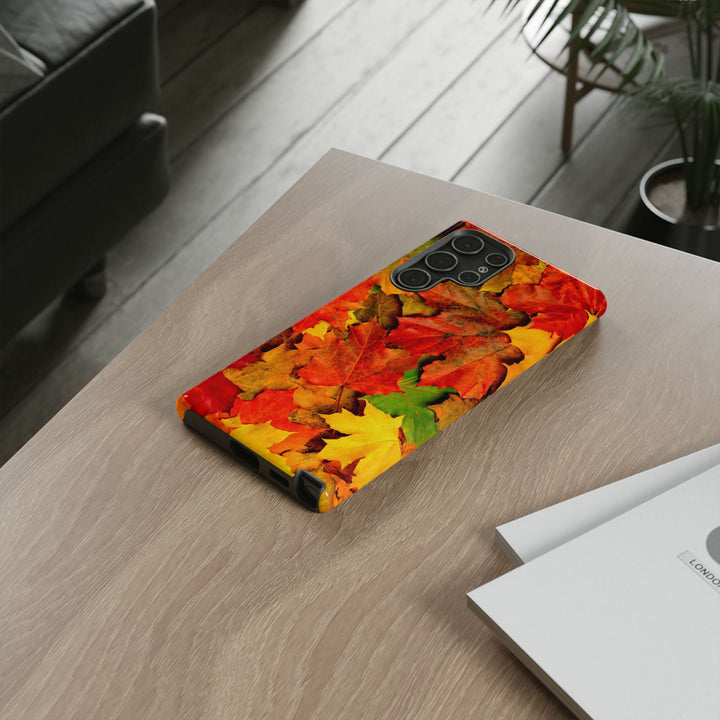 Fall Leaves Impact Resistant, Cute Phone Cases for Samsung S24, S23, S22, S21, IPhone 15 pro Iphone 14 pro Iphone 13 IPhone 12 Iphone 11 - Studio40ParkLane