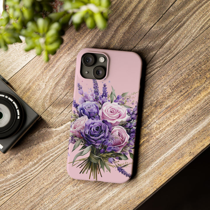 Slim Lavender Bouquet Flowers Cute Phone Cases for Iphone 16 Pro Max | iPhone 15 Case | iPhone 15 Pro Max Case, Iphone 14, Iphone 14 Pro Max, Iphone 13 12 11 8 7 - Studio40ParkLane