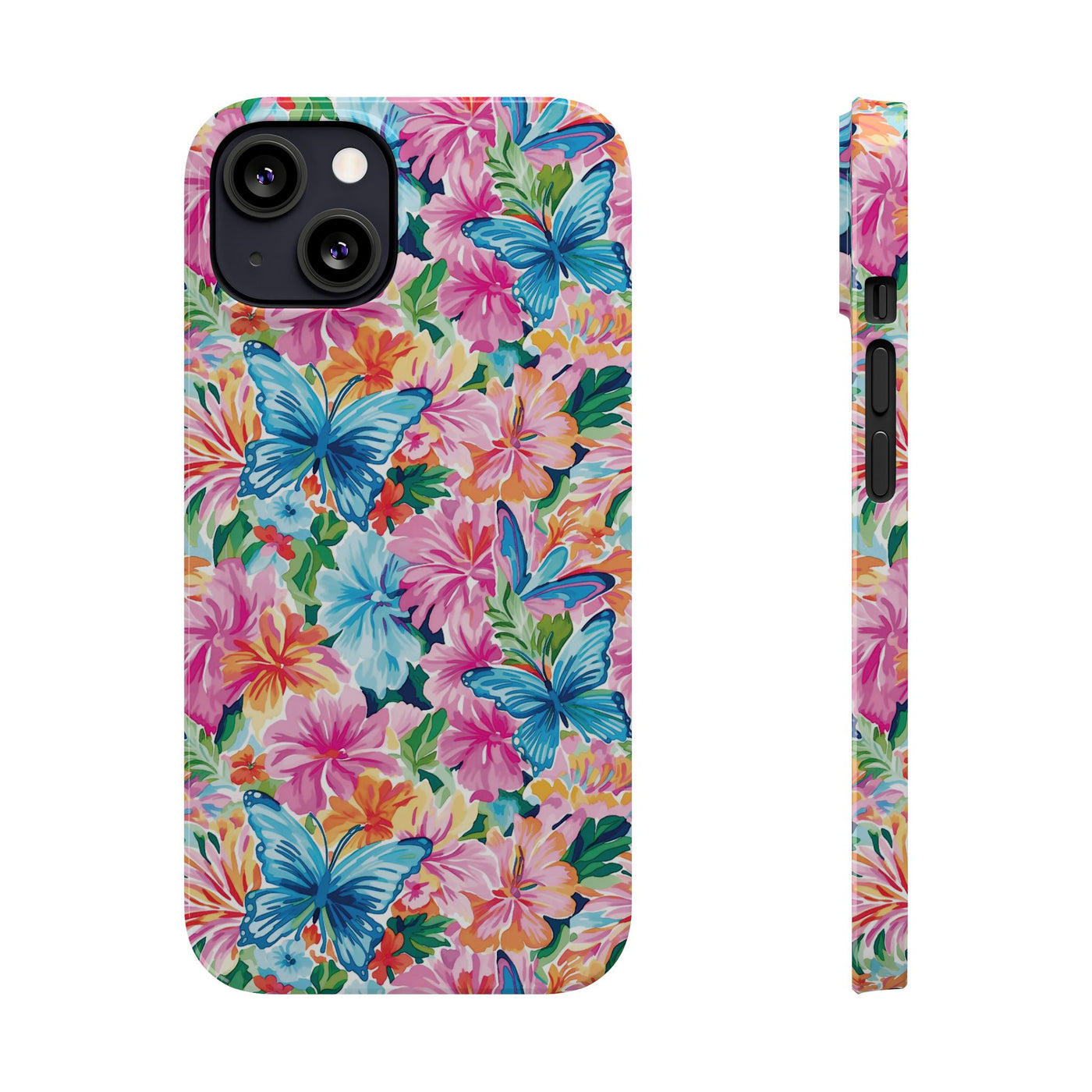 Slim Butterflies Flowers Gift for Her Cute Phone Cases for Iphone 16 Pro Max | iPhone 15 Case | iPhone 15 Pro Max Case, Iphone 14, 13, 12, 11, 10, 8, 7