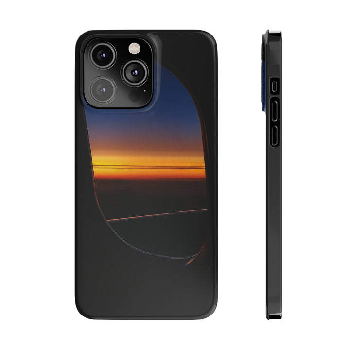 Slim Cute Phone Cases for Iphone - | iPhone 15 Case | iPhone 15 Pro Max Case, Iphone 14 Case, Iphone 14 Pro Max, Iphone 13, Airplane Window Sunset - Studio40ParkLane