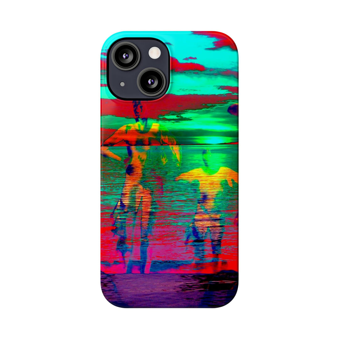 Slim Cute Phone Cases for Iphone - | iPhone 15 Case | iPhone 15 Pro Max Case, Iphone 14 Case, Iphone 14 Pro Max, Iphone 13, Sunset Mystery Dance - Studio40ParkLane