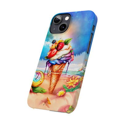 Slim Summer Ice Cream Cone Slim Cute Phone Cases for Iphone  | iPhone 15 Case | iPhone 15 Pro Max Case, Iphone 14, Iphone 14 Pro Max, Iphone 13