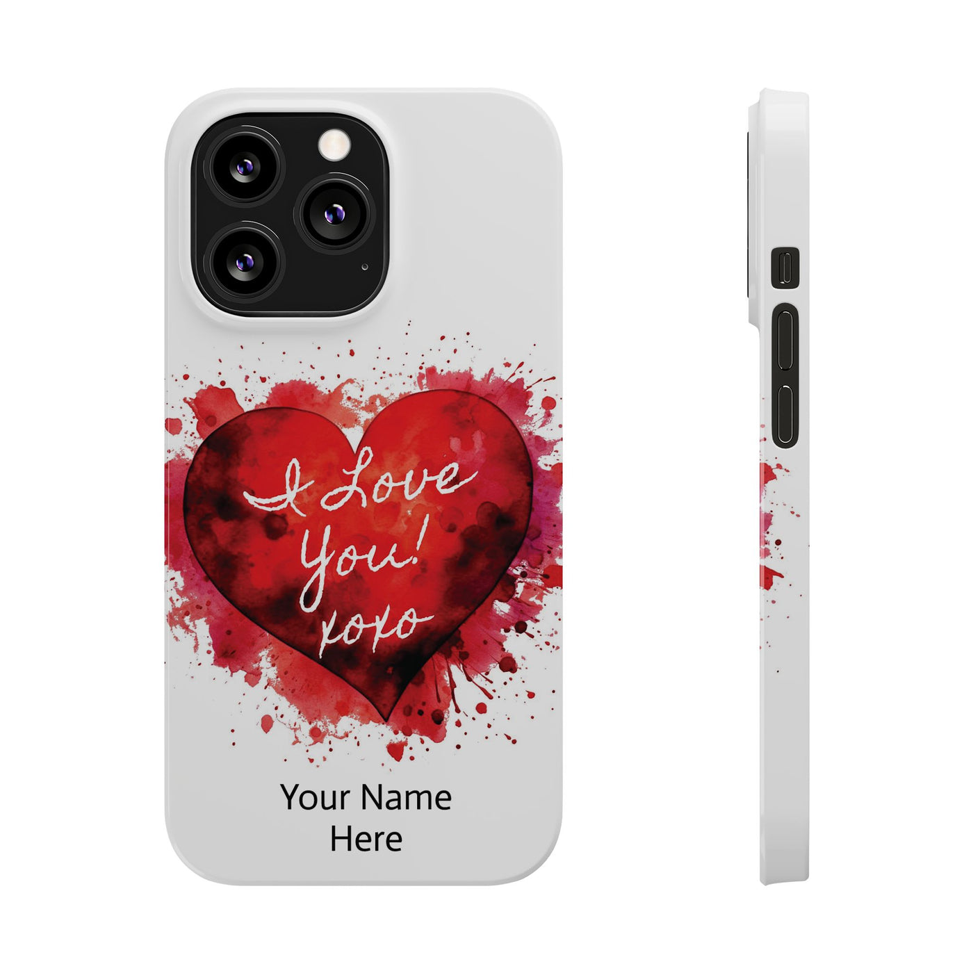 Slim Custom Personalized Valentine Love Gift for Her Cute Phone Cases for Iphone 16 Pro Max | iPhone 15 Case | iPhone 15 Pro Max Case, Iphone 14, 13, 12, 11, 10, 8, 7