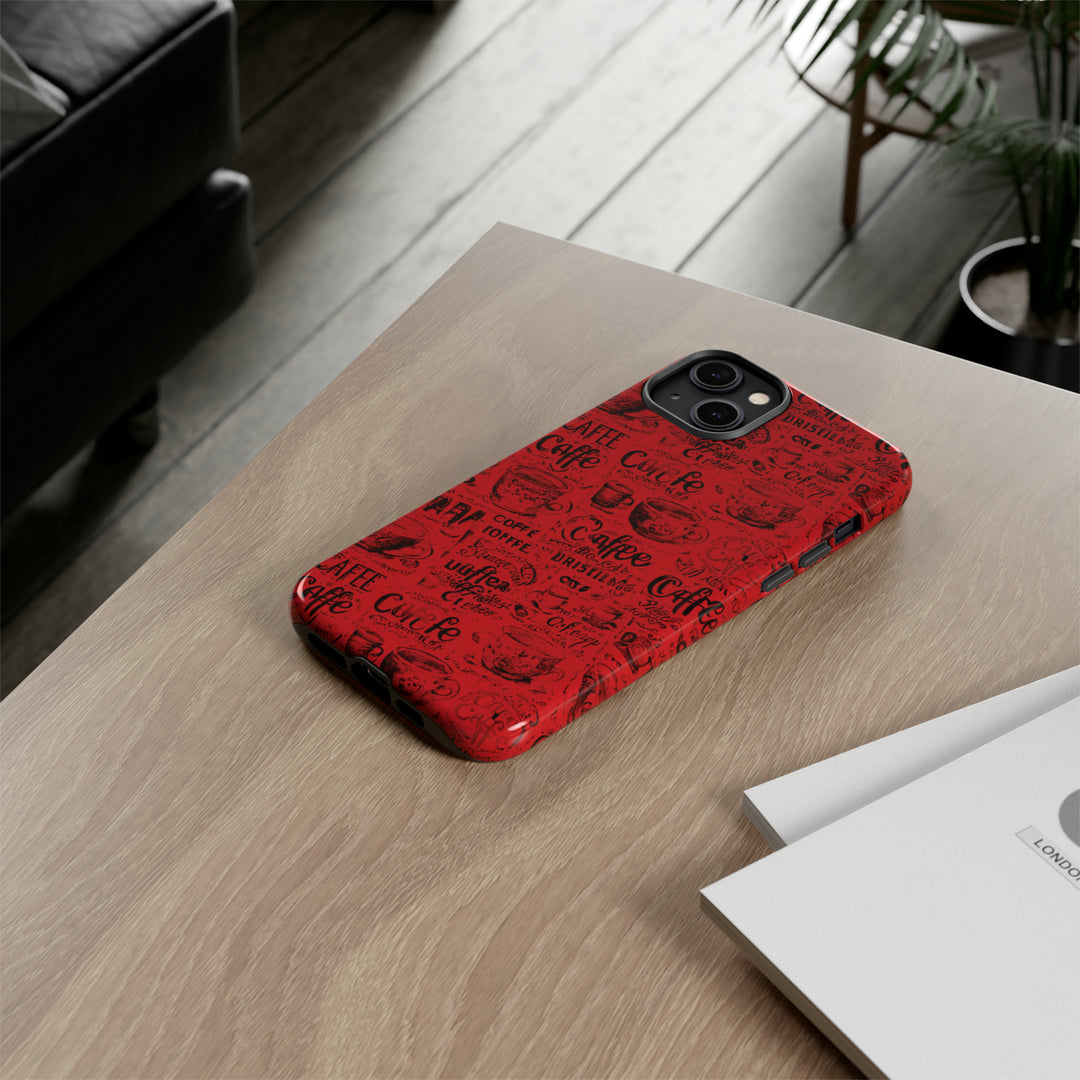 Cute IPhone Case | Red Black Coffee, iPhone 15 Case | iPhone 15 Pro Case, Iphone 14 Case, Iphone 14 Pro Max Case, Protective Iphone Case - Studio40ParkLane