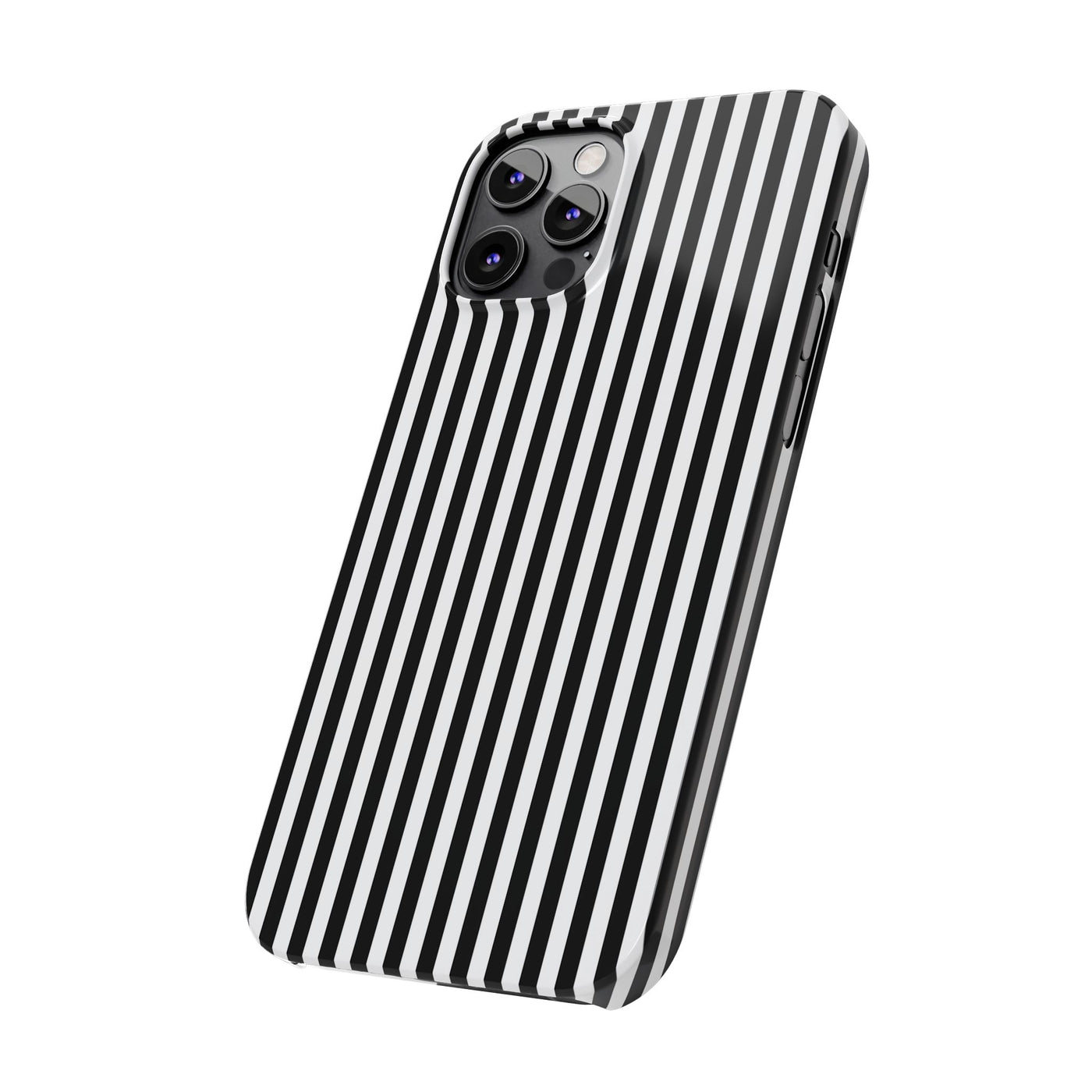 Slim Black White Striped Cute Phone Case for Iphone 16 - | iPhone 15 Pro Max Case | iPhone 14 Case Iphone 13 12 11 10 9 8 7 Gift for Her - Studio40ParkLane