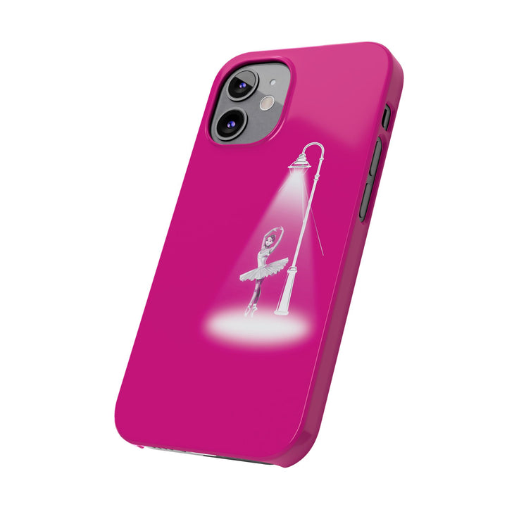 Slim Pink Ballet Dancer Spotlight Gift for Her Cute Phone Cases for Iphone 16 Pro Max | iPhone 15 Case | iPhone 15 Pro Max Case, Iphone 14, 13, 12, 11, 10, 8, 7 - Studio40ParkLane