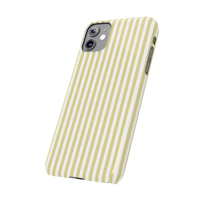 Slim Soft Yellow Striped Cute Phone Case for Iphone 16 - | iPhone 15 Pro Max Case | iPhone 14 Case Iphone 13 12 11 10 9 8 7 XS Gift for Her - Studio40ParkLane