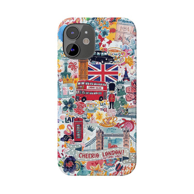 Slim London England Coquette Collage Cute Phone Case for Iphone 17 - | iPhone 16 Pro Max Case | iPhone 15 Case Iphone 14 13 12 11 10 9 8 7 - Studio40ParkLane
