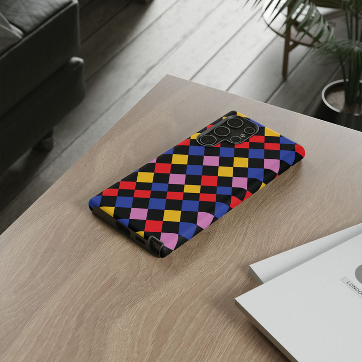Aesthetic Tough Colorful Checkerboard Phone Case Premium - For iPhone 17 Pro Max iPhone 16 Pro iPhone 15 Iphone 14 Plus 13 Pro 12 11 10 XR - Studio40ParkLane
