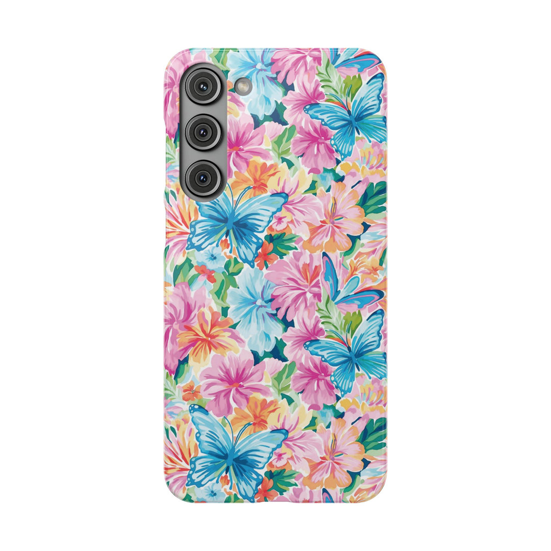 Sleek Snap Butterflies Flowers Cute Phone Case for iPhone 16 15 14 13 12 11 X Xs Max Xr Pro Plus Samsung Galaxy S24 S23 S22 S21 S20 Ultra