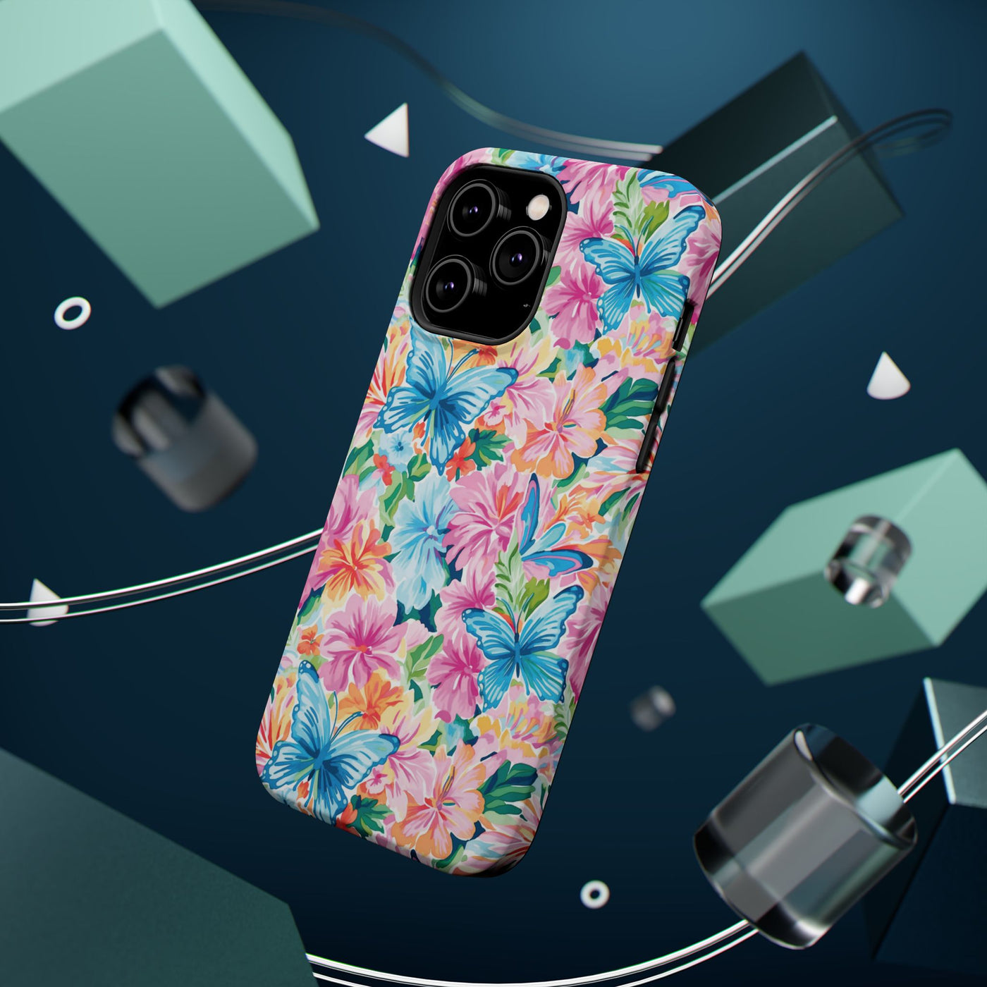 Butterflies Flowers Magsafe Cute Phone Case for Iphone Gift for Her, iPhone 16 Case iPhone 15 Pro Max Case, Iphone 14, Iphone 14 Pro Max, 13, 12