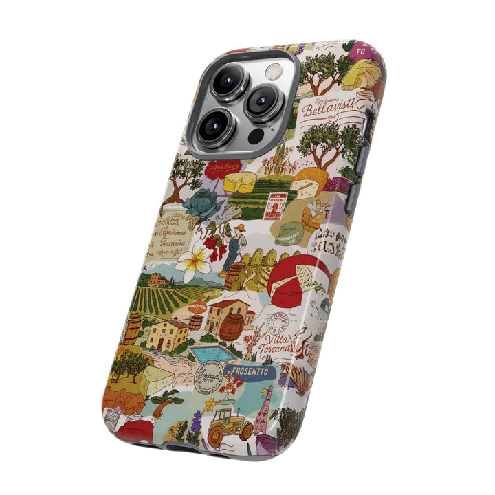 Italy Tuscany Coquette Collage Tough Premium Phone Case - For iPhone 17 Pro Max iPhone 16 Pro iPhone 15 Iphone 14 Plus 13 Pro 12 11 10 XR - Studio40ParkLane