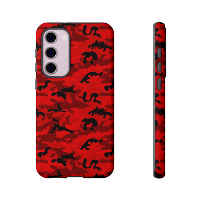 Impact Resistant, Red Camo Camouflage, Cute Phone Cases for Samsung S24, S23, S22, S21, IPhone 15 pro Iphone 14 pro Iphone 13 IPhone 12 Iphone 11