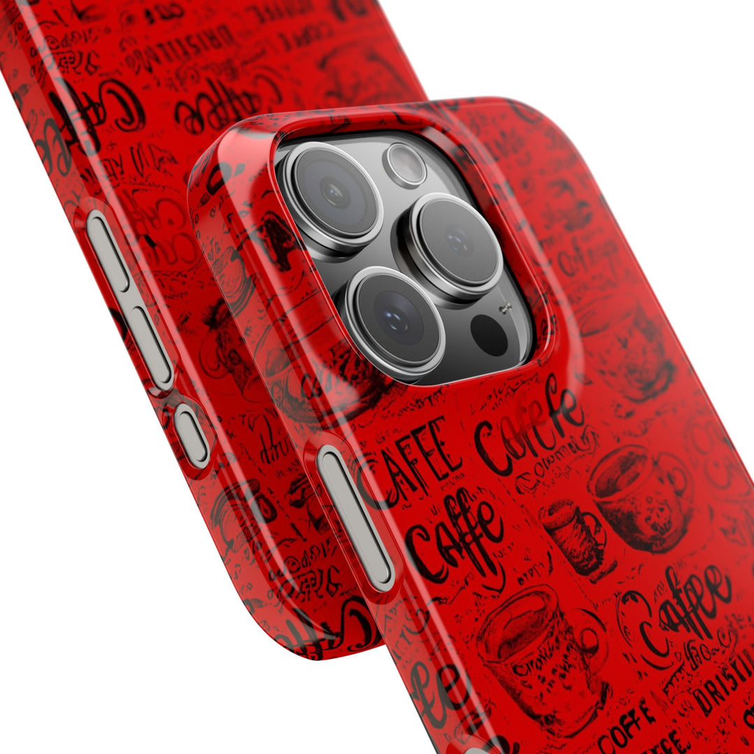 Slim Cute Phone Cases for Iphone - | iPhone 15 Case | iPhone 15 Pro Max Case, Iphone 14 Case, Iphone 14 Pro Max, Iphone 13, Red Black Coffee - Studio40ParkLane