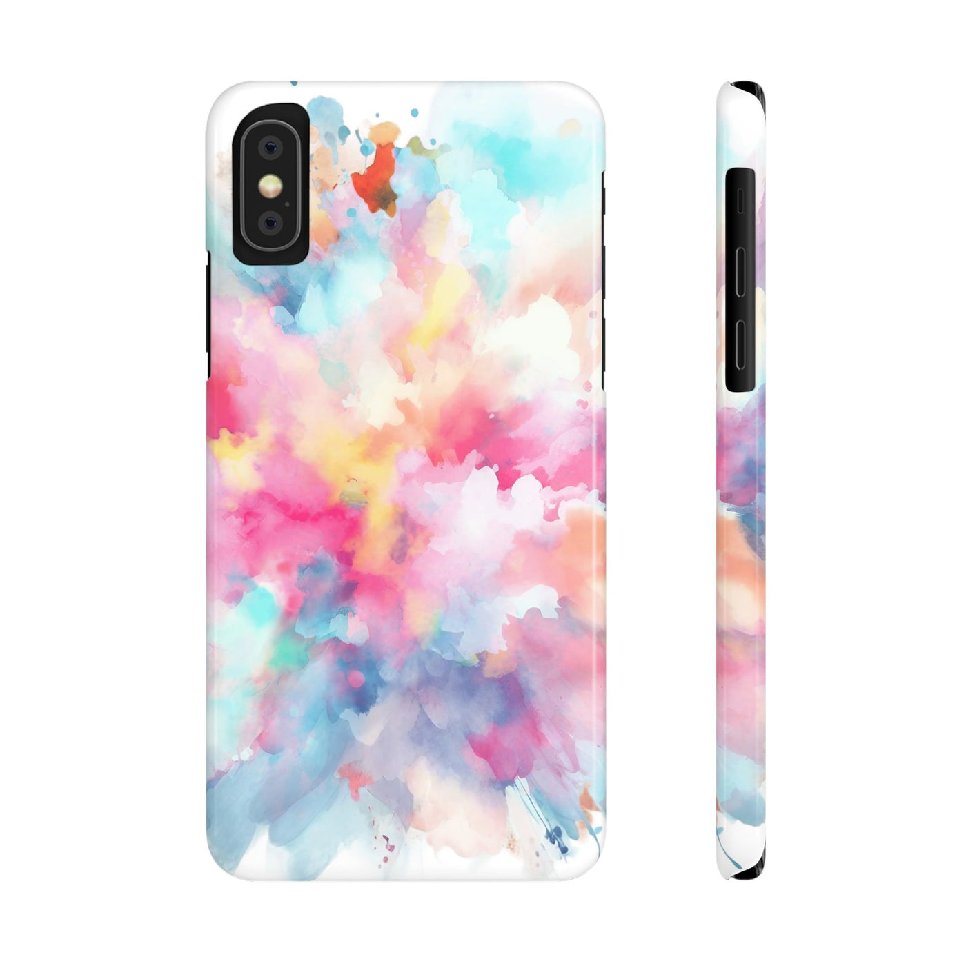 Slim Paint Splash Pink Gift for Her Cute Phone Cases for Iphone 16 Pro Max | iPhone 15 Case | iPhone 15 Pro Max Case, Iphone 14, Iphone 14 Pro Max, Iphone 13 12 11 8 7