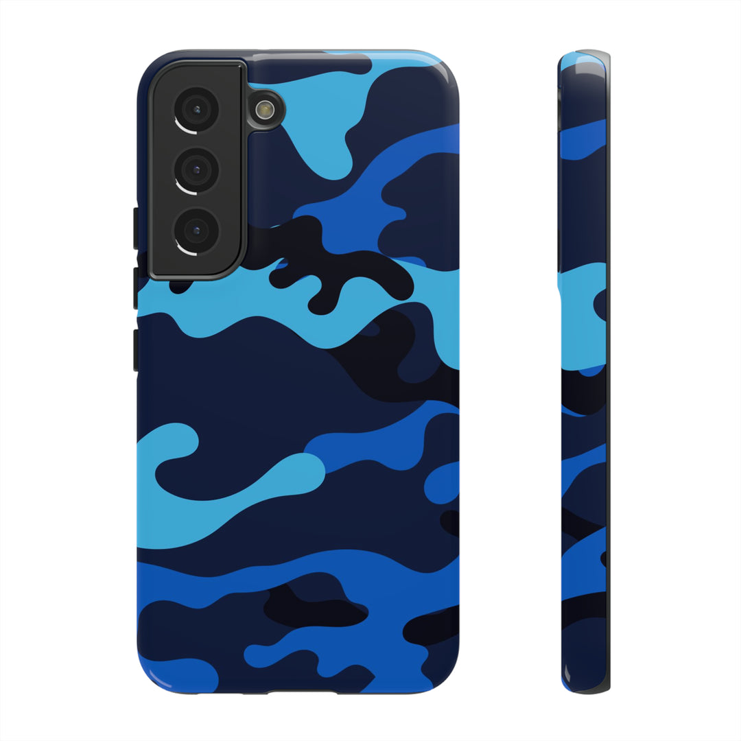Cute Samsung Phone Case | Aesthetic Samsung Phone Case | Galaxy S23, S22, S21, S20 | Blue Camouflage, Protective Phone Case - Studio40ParkLane