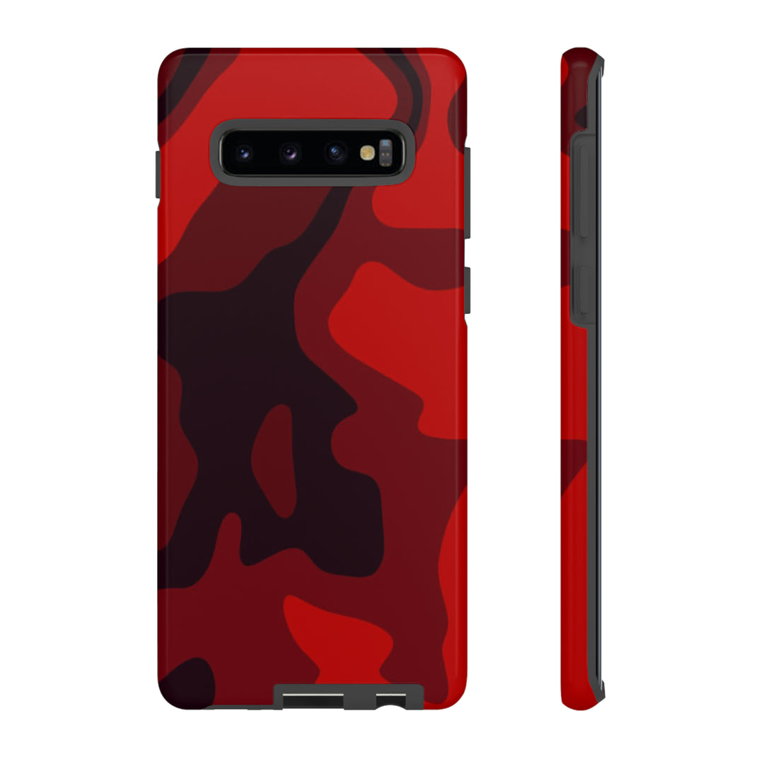 Cute Phone Case | Cool Camouflage Red Black Samsung Phone Case | Galaxy S23 Case, S22 Case, S21, S20 | 2 Layered Case - Studio40ParkLane