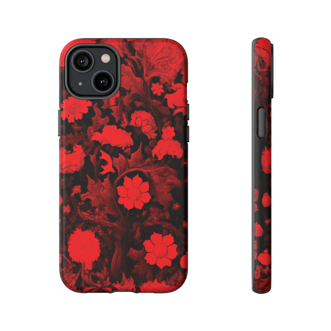 Cool Phone Case | Red Flowers, For iPhone 15 Case | iPhone 15 Pro Case, Iphone 14 Case, Iphone 14 Pro Max Case, Protective Iphone Case - Studio40ParkLane