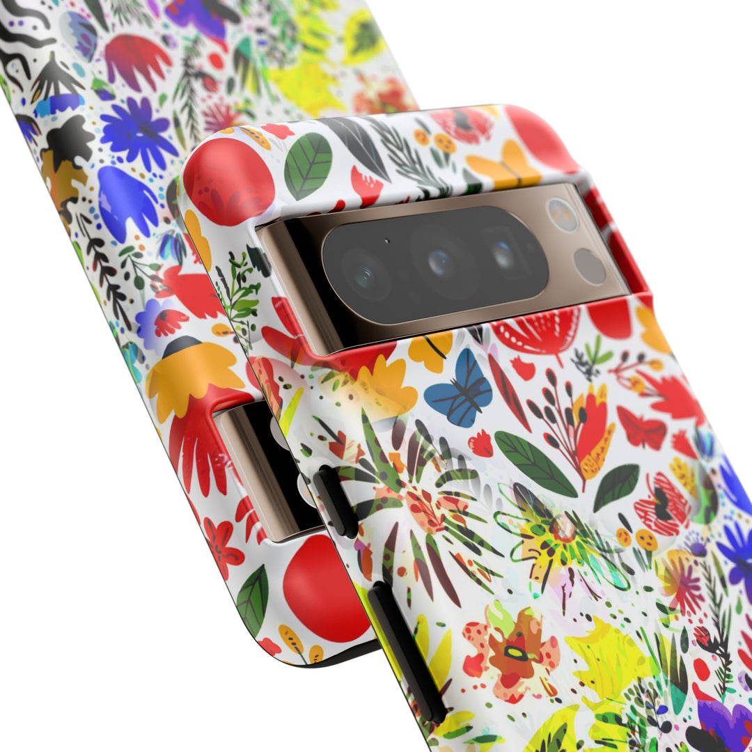 Impact Resistant, Colored Flowers, Cute Phone Cases for Samsung S24, S23, S22, S21, IPhone 15 pro Iphone 14 pro Iphone 13 IPhone 12 Iphone 11 - Studio40ParkLane