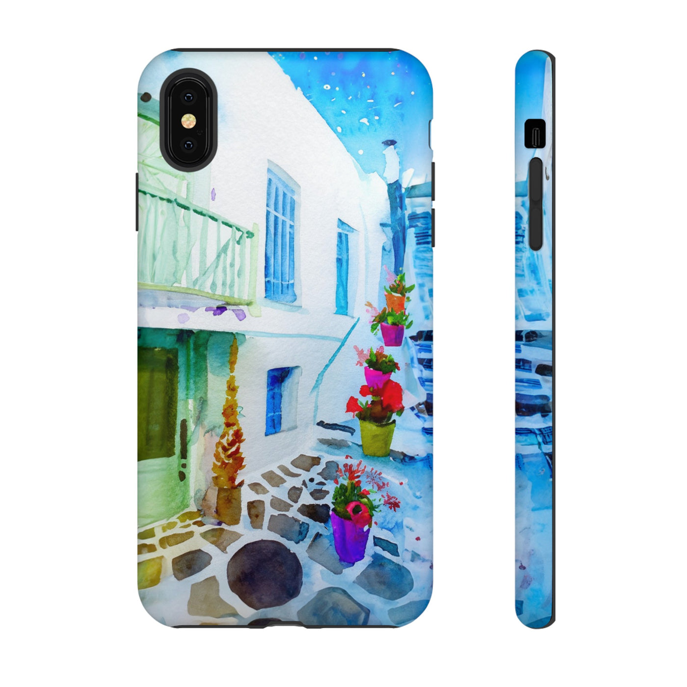 Impact Resistant, Greece House, Cute Phone Cases for Samsung S24, S23, S22, S21, IPhone 15 pro Iphone 14 pro Iphone 13 IPhone 12 Iphone 11