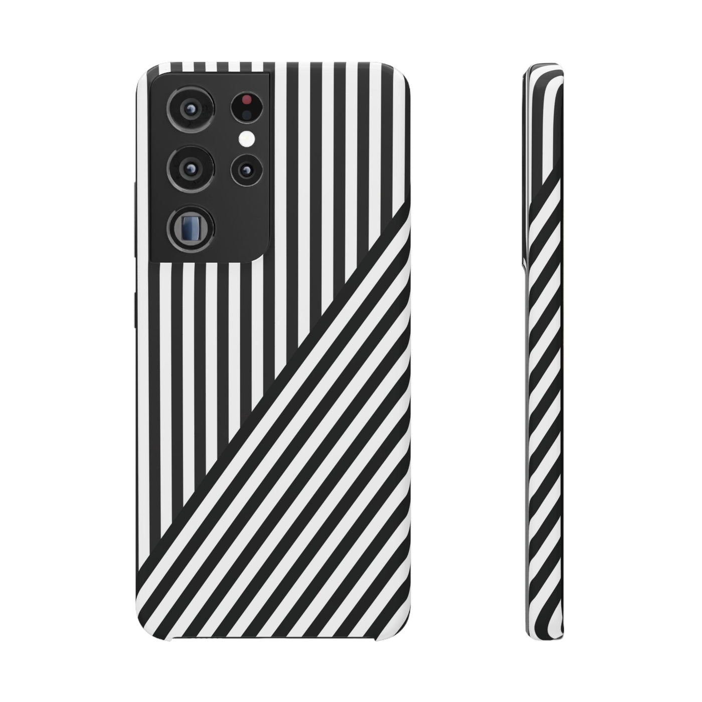 Aesthetic Black White Stripes Cute Phone Case Sleek Snap - For iPhone 17 Pro Max iPhone 16 Pro iPhone 15 Iphone 14 Plus 13 Pro 12 11 10 Gift - Studio40ParkLane