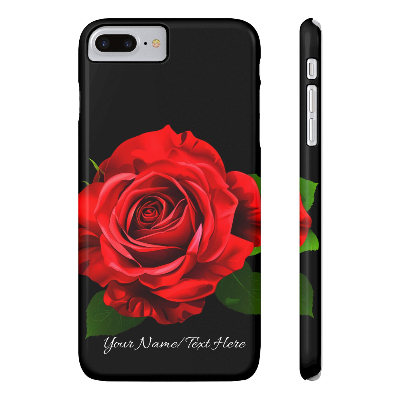 Custom Personalized Red Rose Flowers Gift for Her Cute Phone Cases for Iphone 16 Pro Max | iPhone 15 Case | iPhone 15 Pro Max Case, Iphone 14, Iphone 14 Pro Max, Iphone 13 12 11 8 7