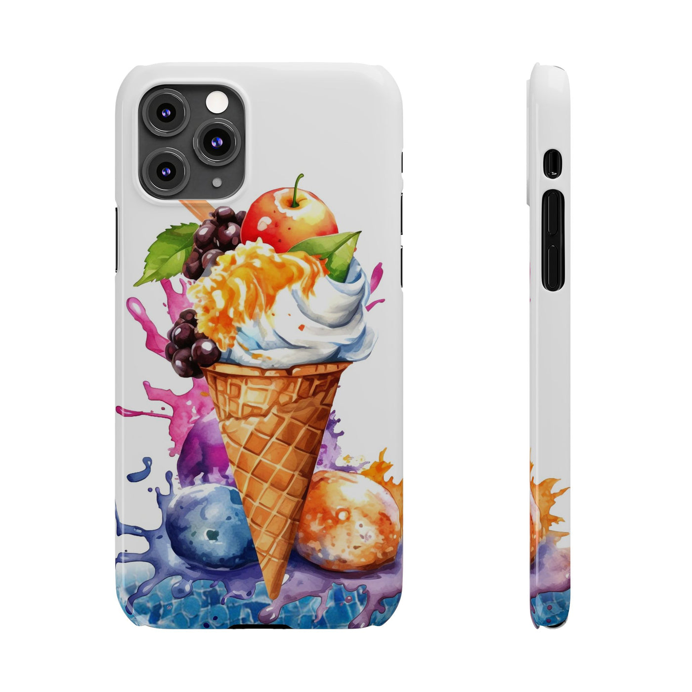 Summer Ice Cream Cone Slim Cute Phone Cases for Iphone  | iPhone 15 Case | iPhone 15 Pro Max Case, Iphone 14, Iphone 14 Pro Max, Iphone 13