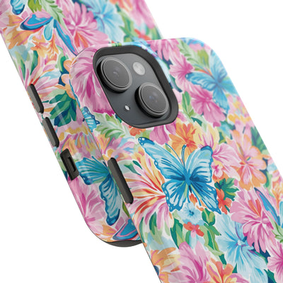 Butterflies Flowers Magsafe Cute Phone Case for Iphone Gift for Her, iPhone 16 Case iPhone 15 Pro Max Case, Iphone 14, Iphone 14 Pro Max, 13, 12