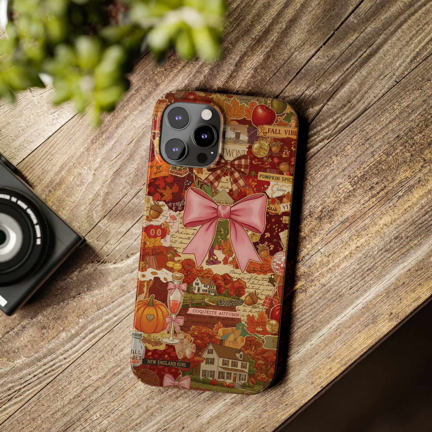 New England fall Coquette Collage Cute Phone Case for Iphone 16 - | iPhone 15 Pro Max Case | iPhone 14 Case Iphone 13 12 11 10 9 8 7 X XS - Studio40ParkLane