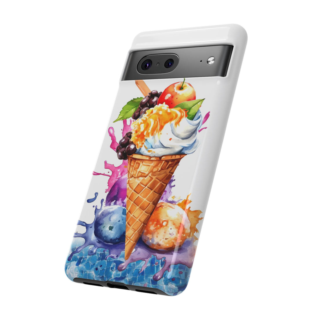 Impact Resistant, Summer Ice Cream Cone, Cute Phone Cases for Samsung S24, S23, S22, S21, IPhone 15 pro Iphone 14 pro Iphone 13 IPhone 12 Iphone 11 - Studio40ParkLane