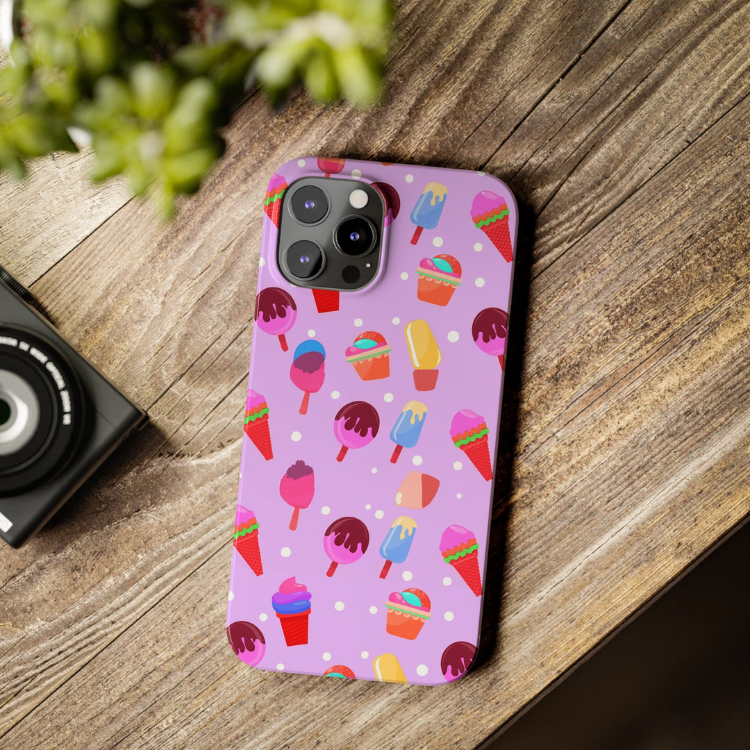 Slim Cute Phone Cases for Iphone - | iPhone 15 Case | iPhone 15 Pro Max Case, Iphone 14 Case, Iphone 14 Pro Max, Iphone 13, Summer Ice - cream Pink - Studio40ParkLane