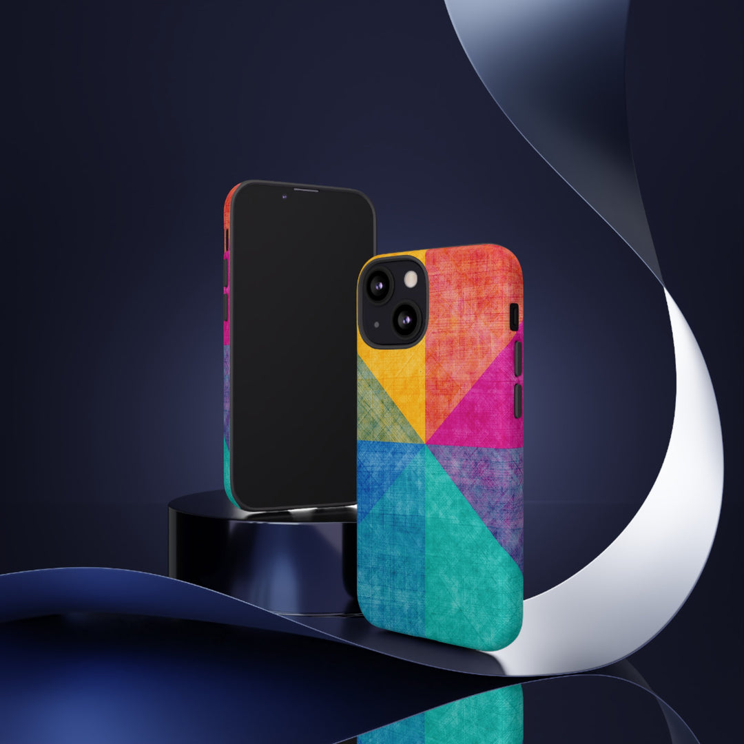 Impact Resistant, Colored Shapes, Cute Phone Cases for Samsung S24, S23, S22, S21, IPhone 15 pro Iphone 14 pro Iphone 13 IPhone 12 Iphone 11 - Studio40ParkLane