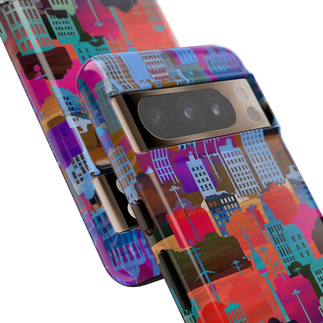 Cute Samsung Case | Cool Iphone Case | Summer City Skyline, Samsung S24, S23, S22, S21, IPhone 15 Case | Iphone 14 Case, Iphone 13 Case - Studio40ParkLane