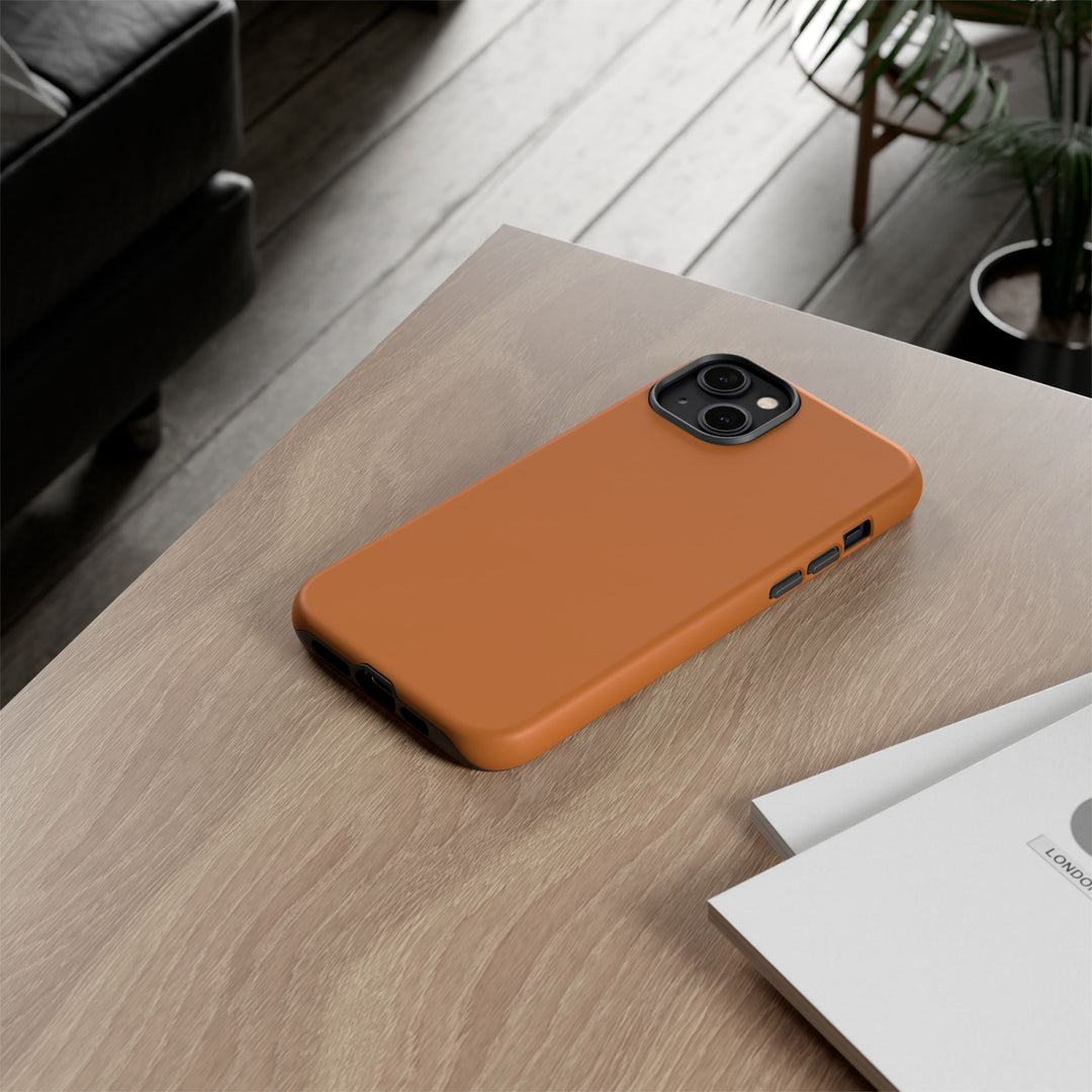Premium Tough Rusty Brown Orange Gift for Her Cute Phone Cases for Samsung S25 S24, S23, S22, S21, Iphone, 16, 15, 14, 13 Pro Max Ultra - Studio40ParkLane