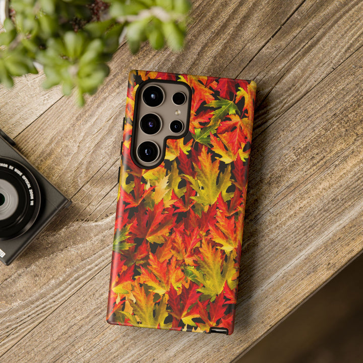 Fall Leaves Impact Resistant, Cute Phone Cases for Samsung S24, S23, S22, S21, IPhone 15 pro Iphone 14 pro Iphone 13 IPhone 12 Iphone 11 - Studio40ParkLane