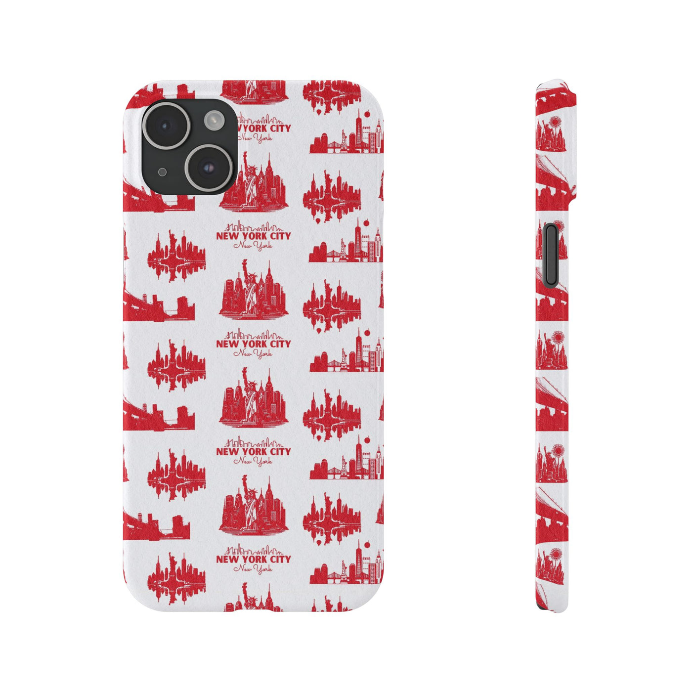 New York Skyline Red Collage Coquette Gift for Her Cute Phone Cases for Iphone 16 Pro Max | iPhone 15 Case | iPhone 15 Pro Max Case, Iphone 14, Iphone 14 Pro Max, Iphone 13 12 11 8 7