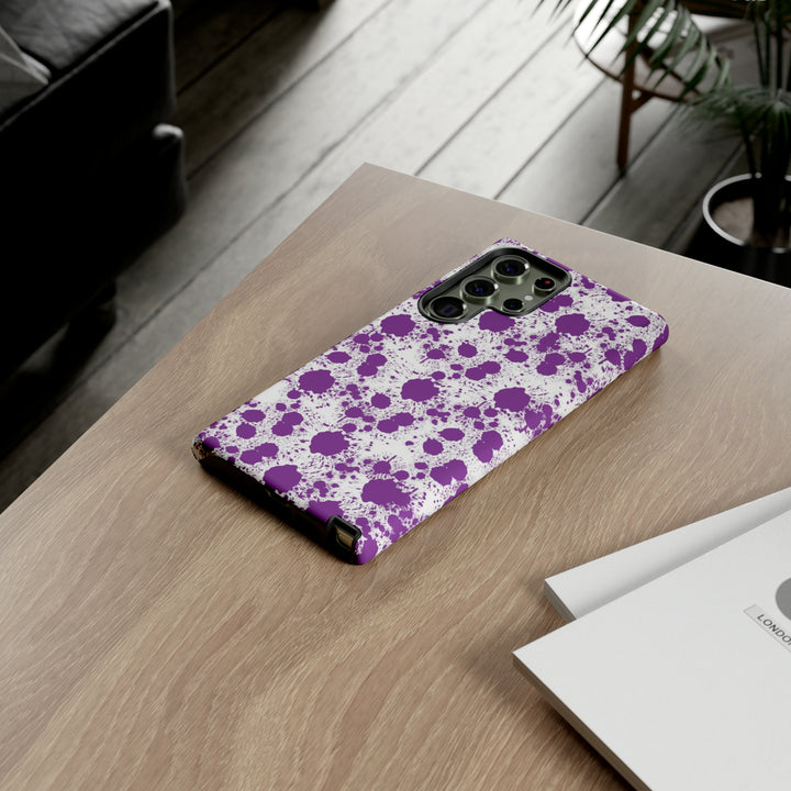 Cool Phone Case | Aesthetic Phone Case | Paint Splash Purple | For Samsung Galaxy S23, S22, S21, S20 | Luxury Double Layer | Cute - Studio40ParkLane