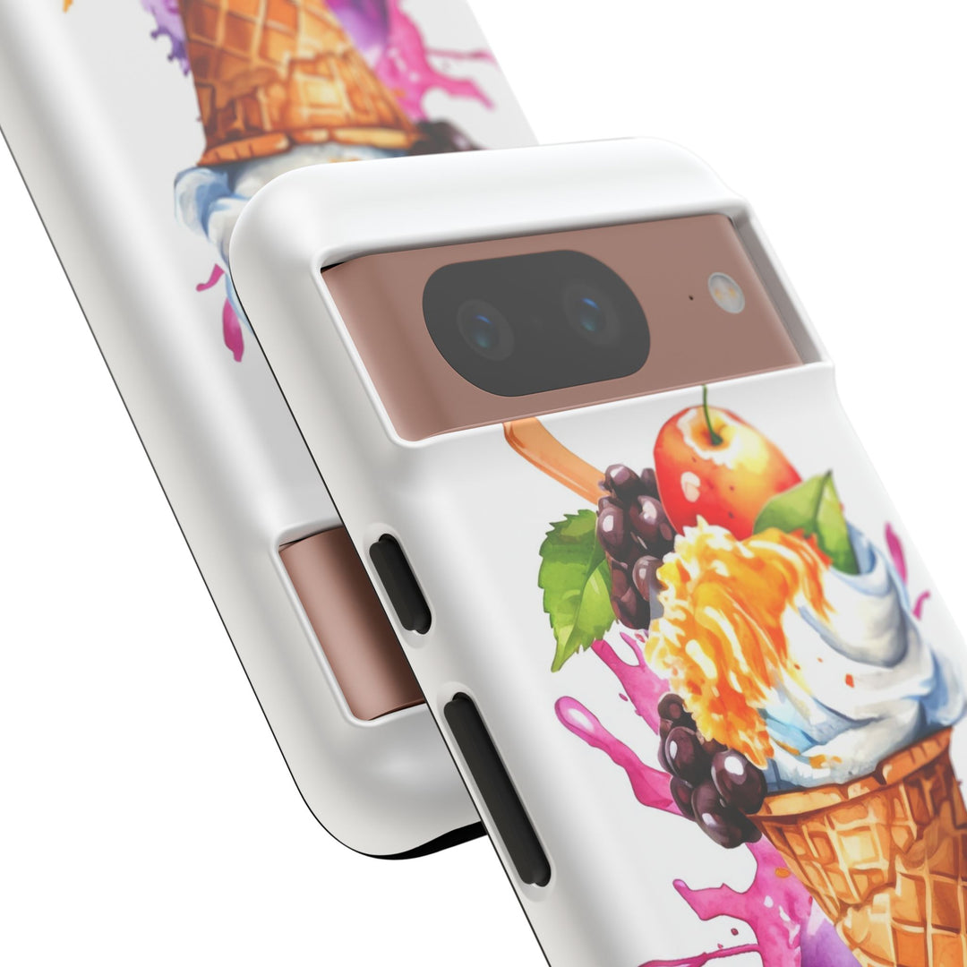 Impact Resistant, Summer Ice Cream Cone, Cute Phone Cases for Samsung S24, S23, S22, S21, IPhone 15 pro Iphone 14 pro Iphone 13 IPhone 12 Iphone 11 - Studio40ParkLane