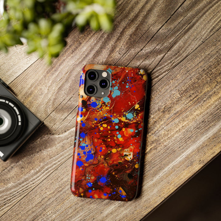 Slim Cute Phone Cases for Iphone - | iPhone 15 Case | iPhone 15 Pro Max Case, Iphone 14 Case, Iphone 14 Pro Max, Iphone 13, Fall Marble Paint Splash - Studio40ParkLane
