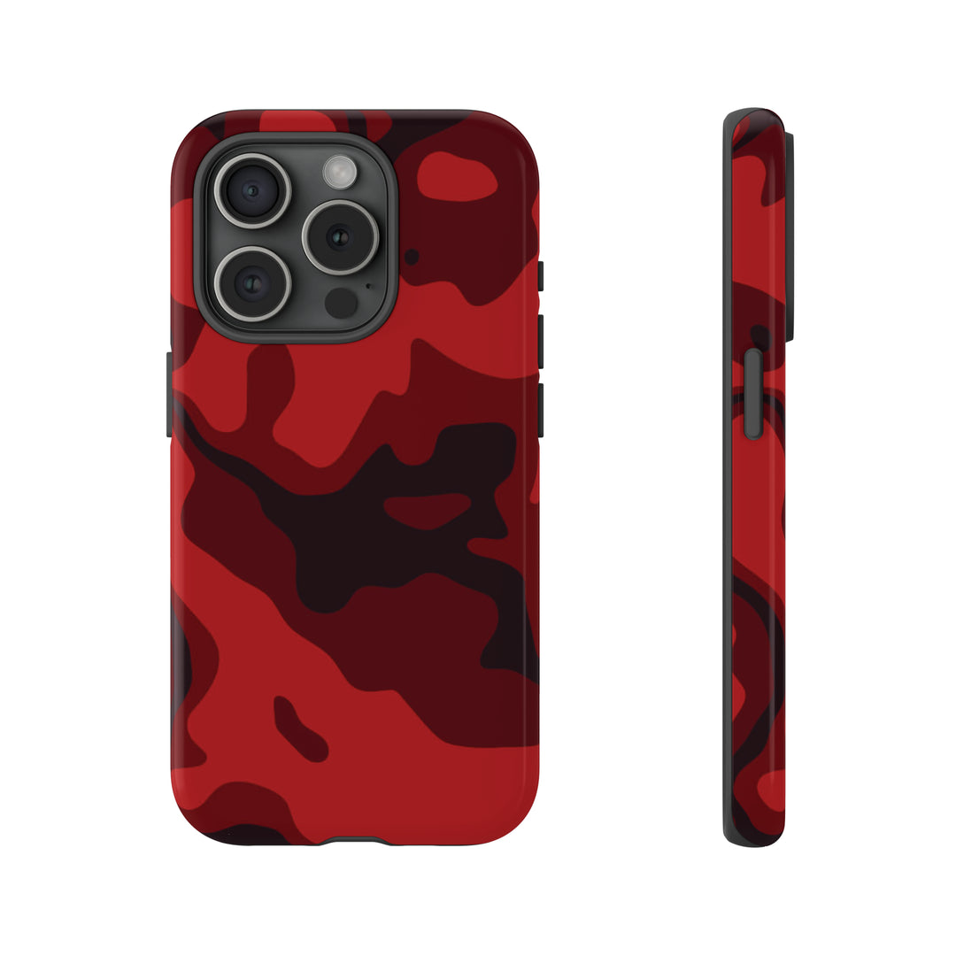 Cool Phone Case | Red Camouflage, For iPhone 15 Case | iPhone 15 Pro Case, Iphone 14 Case, Iphone 14 Pro Max Case, Protective Iphone Case - Studio40ParkLane