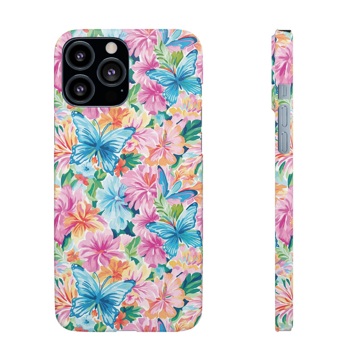 Sleek Snap Butterflies Flowers Cute Phone Case for iPhone 16 15 14 13 12 11 X Xs Max Xr Pro Plus Samsung Galaxy S24 S23 S22 S21 S20 Ultra
