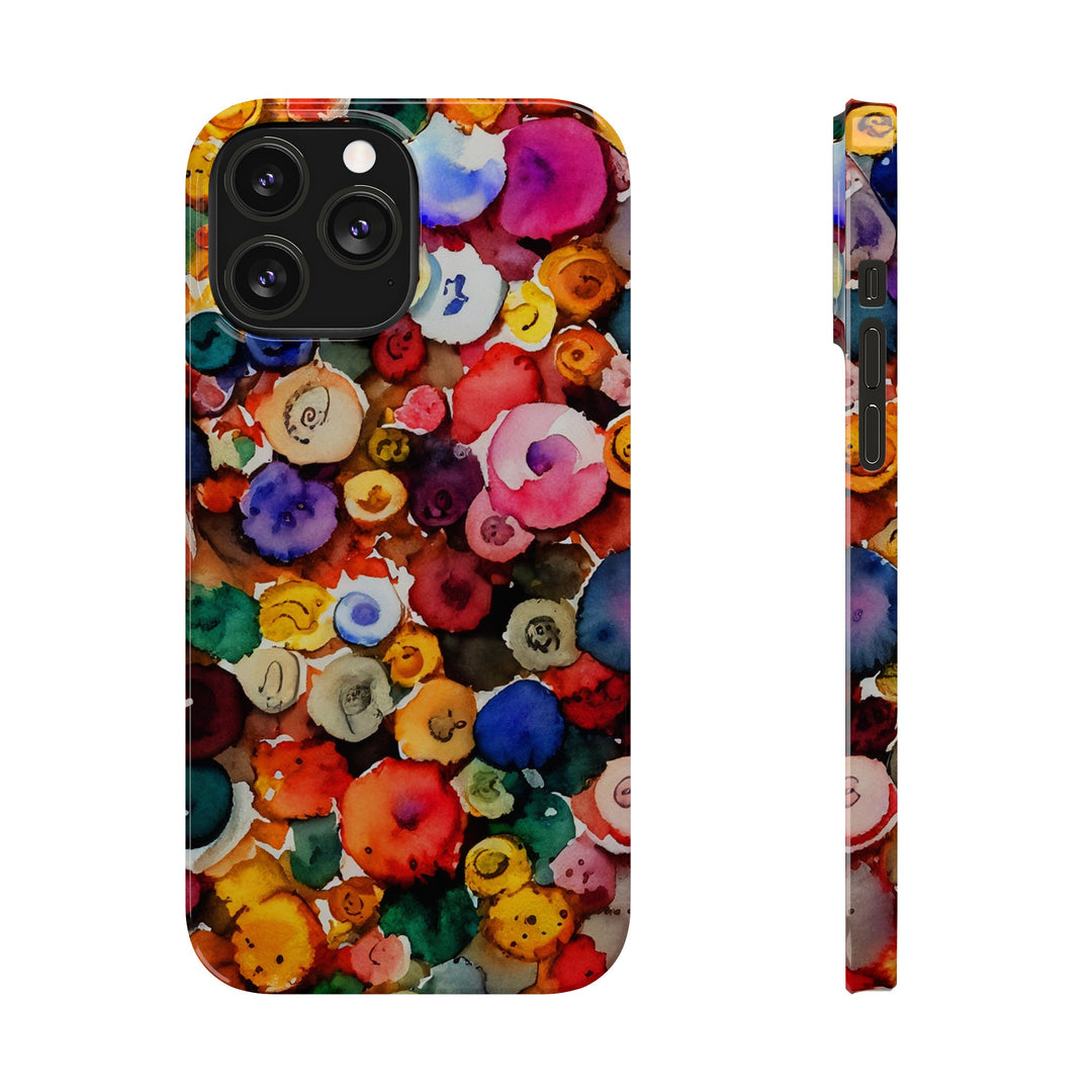 Slim Cute Phone Cases for Iphone | iPhone 15 Case | iPhone 15 Pro Max Case, Iphone 14, Iphone 14 Pro Max, Iphone 13, Colorful Buttons Abstract - Studio40ParkLane