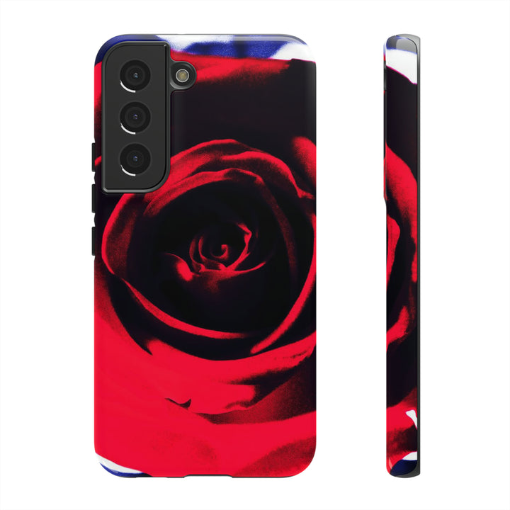 Cute Samsung Phone Case | Aesthetic Samsung Phone Case | Red Rose | Galaxy S23, S22, S21, S20 | Luxury Double Layer | Cool - Studio40ParkLane