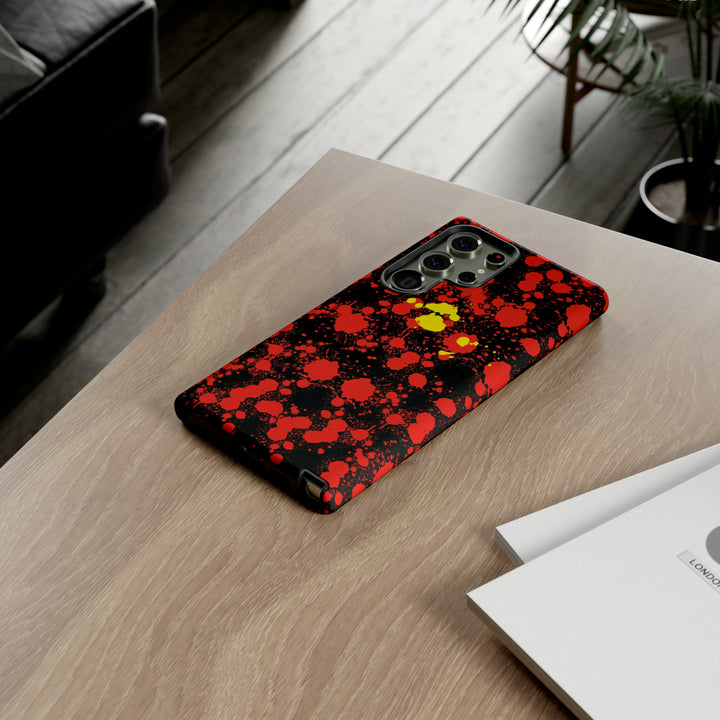 Cool Phone Case | Aesthetic Phone Case | Paint Splash Red Yellow | For Samsung Galaxy S23, S22, S21, S20 | Luxury Double Layer | Cute - Studio40ParkLane