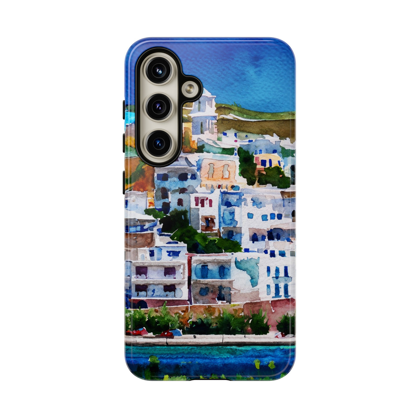 Impact Resistant, Greece House, Cute Phone Cases for Samsung S24, S23, S22, S21, IPhone 15 pro Iphone 14 pro Iphone 13 IPhone 12 Iphone 11