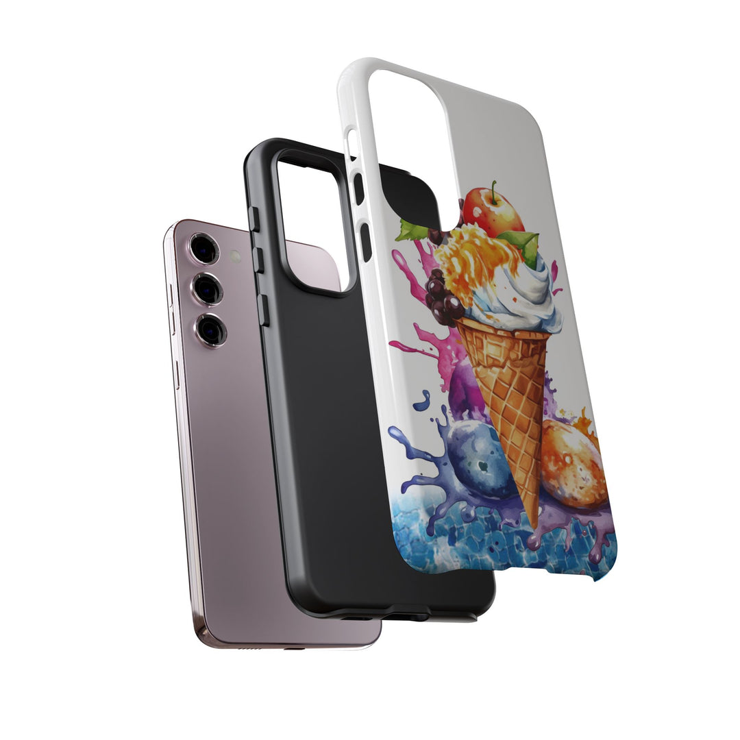 Impact Resistant, Summer Ice Cream Cone, Cute Phone Cases for Samsung S24, S23, S22, S21, IPhone 15 pro Iphone 14 pro Iphone 13 IPhone 12 Iphone 11 - Studio40ParkLane