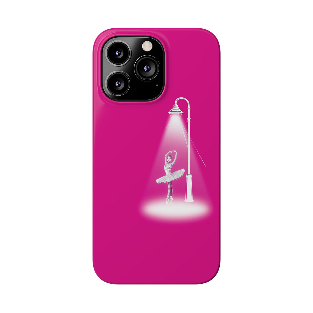 Slim Pink Ballet Dancer Spotlight Gift for Her Cute Phone Cases for Iphone 16 Pro Max | iPhone 15 Case | iPhone 15 Pro Max Case, Iphone 14, 13, 12, 11, 10, 8, 7 - Studio40ParkLane