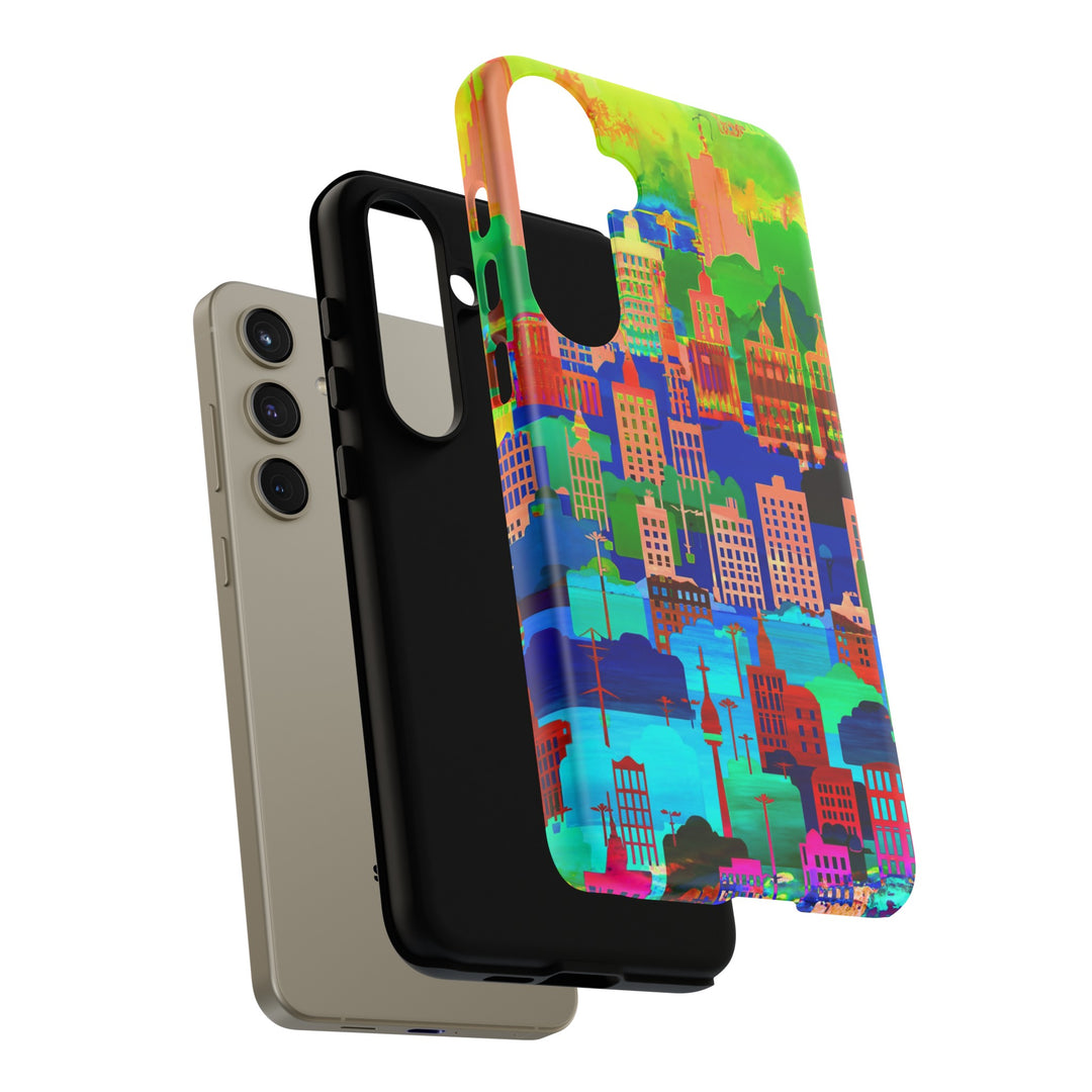 Cute Samsung Case | Cool Iphone Case | Summer City Skyline, Samsung S24, S23, S22, S21, IPhone 15 Case | Iphone 14 Case, Iphone 13 Case - Studio40ParkLane