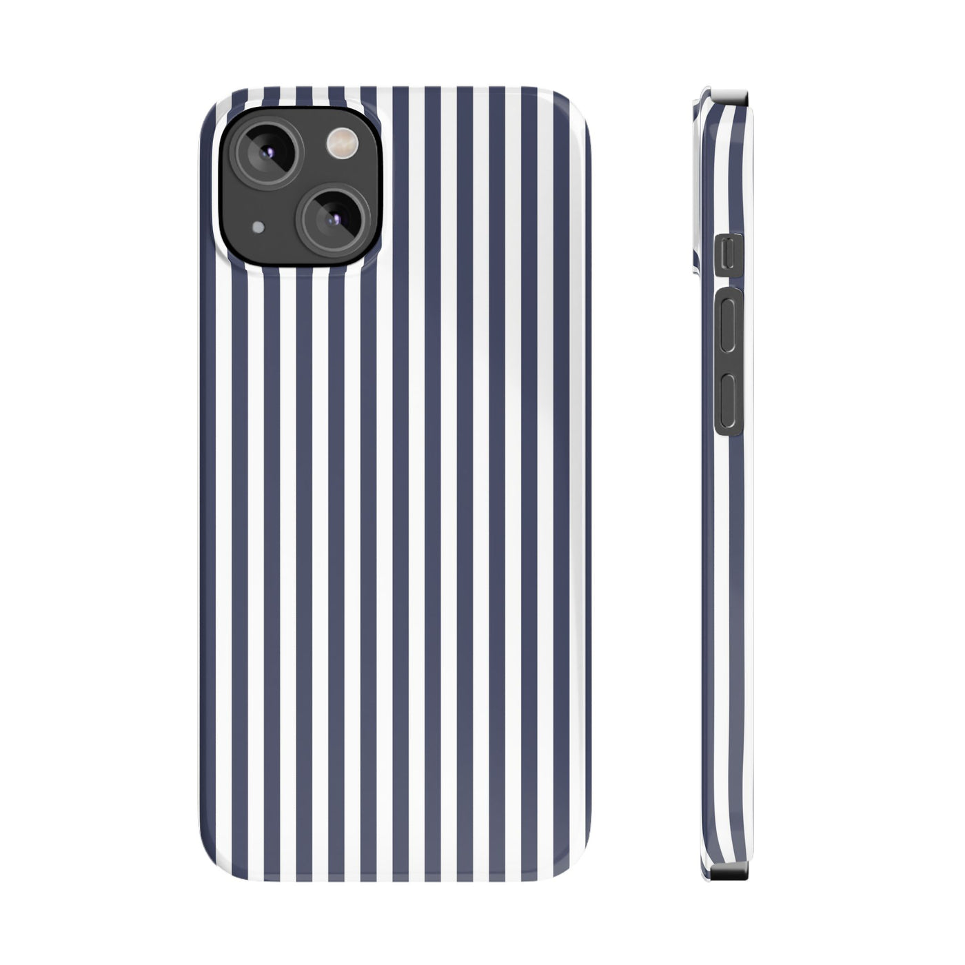 Slim Navy Blue Striped Cute Phone Case for Iphone 16 - | iPhone 15 Pro Max Case | iPhone 14 Case Iphone 13 12 11 10 9 8 7 XS X Gift for Her - Studio40ParkLane